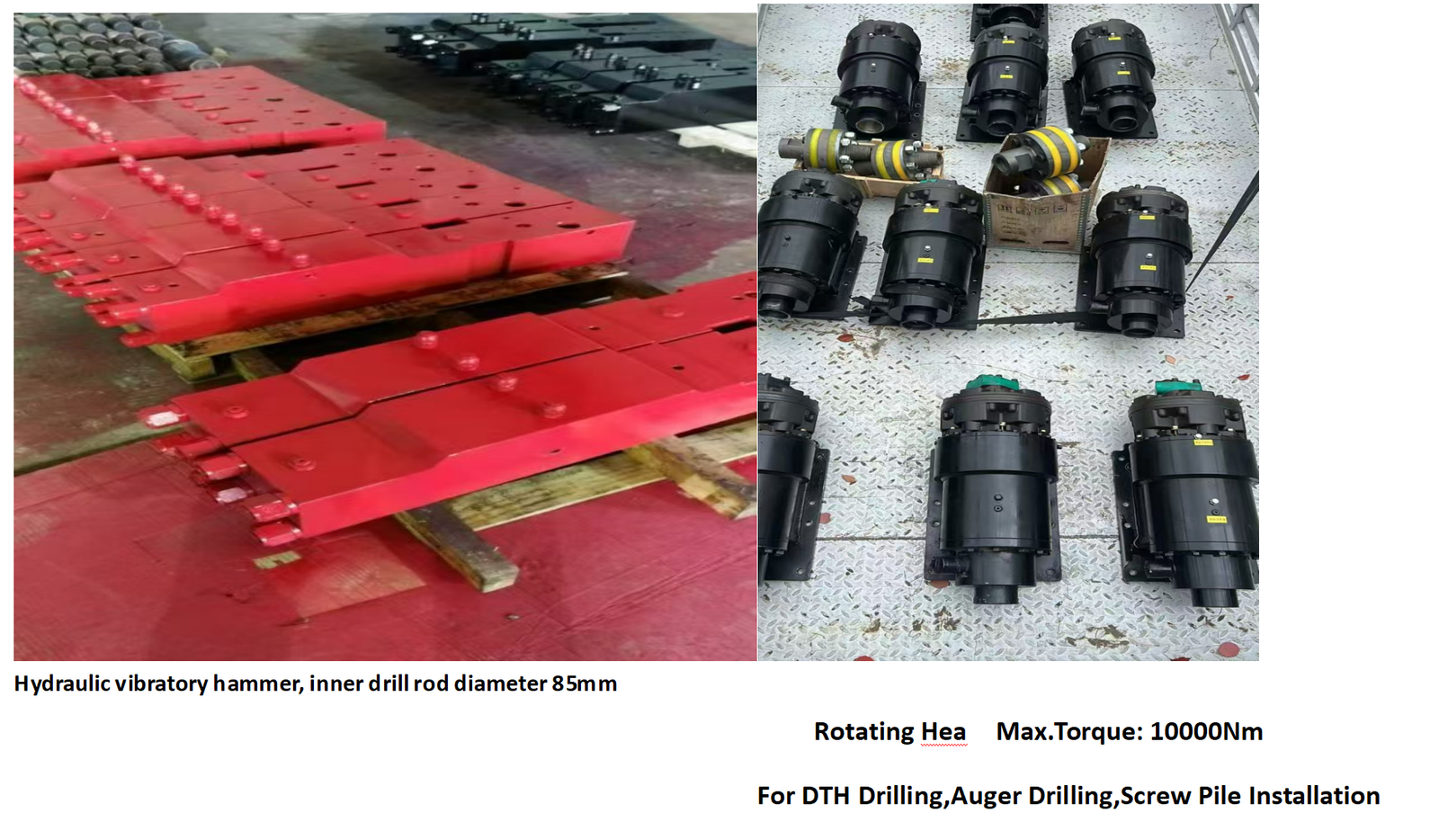 Hydraulic hammer model for pile driver with 85mm inner diameter