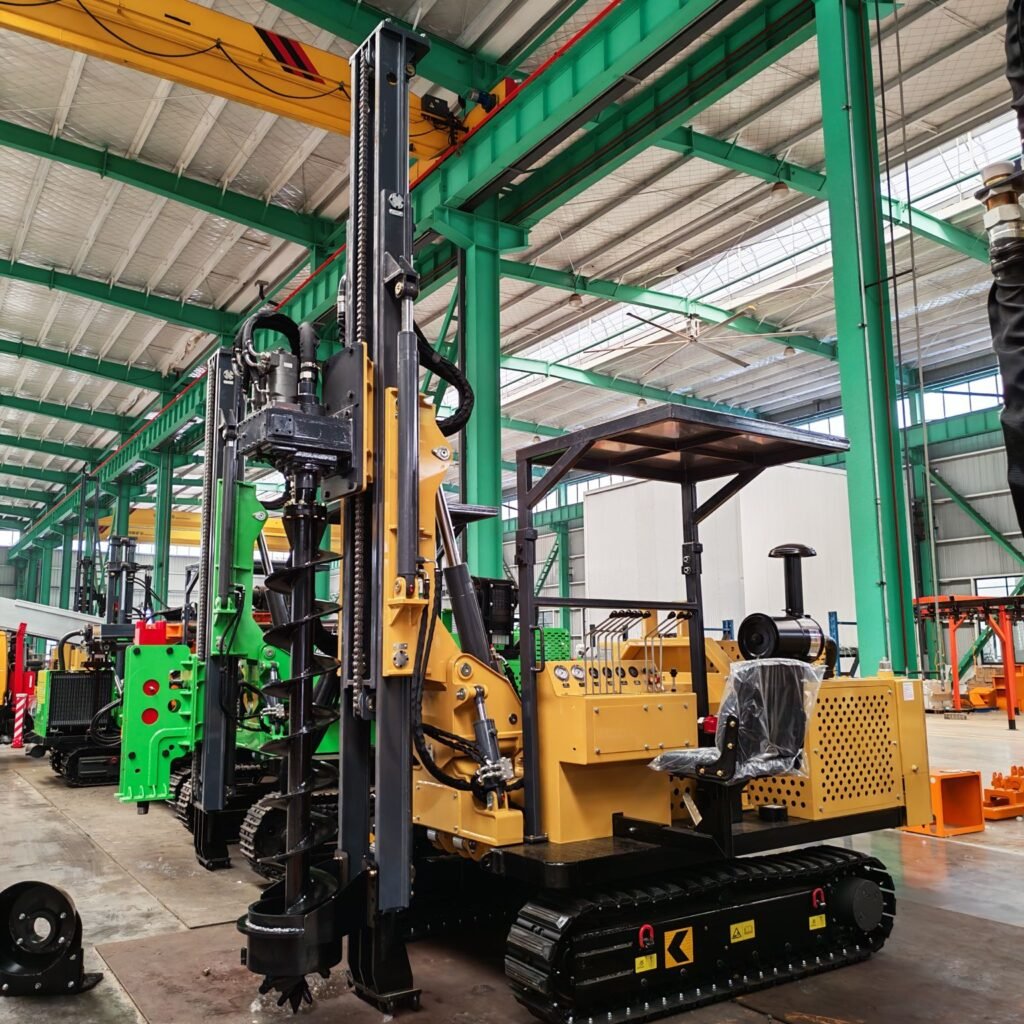 TZ536 solar pile driver drilling machine, max piling height 5.9m, drilling depth 5.5m, drilling diameter 50‑500mm