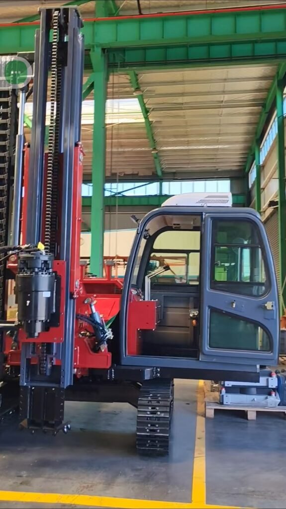 TZ536 solar pile driver with air‑condition cabin